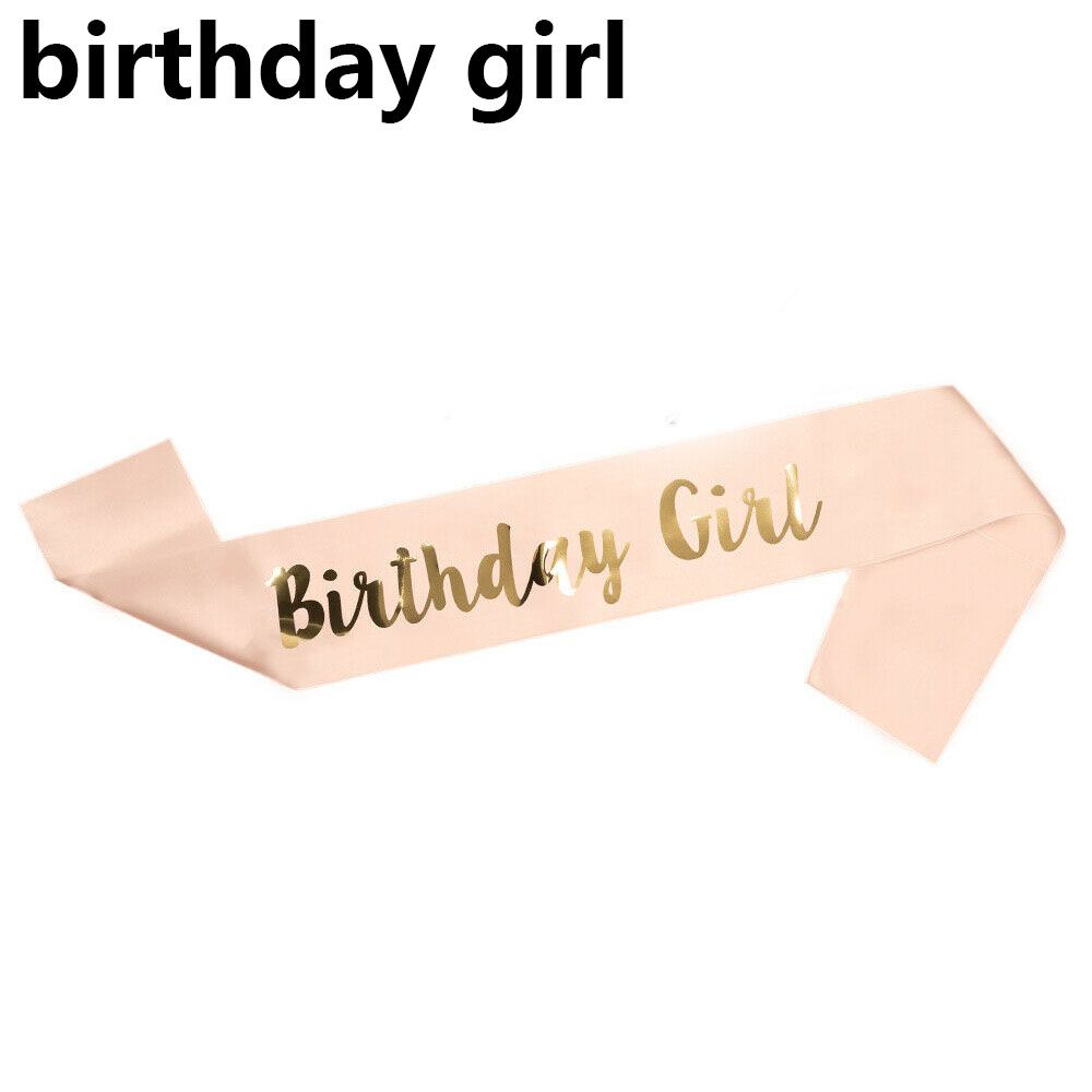Party Decoration Rose Gold Mom Favor Gift Birthday Funny Sash Birthday Girl Happy 18/21/30/40/50/60