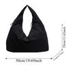 Double Zipper Design Nylon Shoulder Bag Casual Versatile Commuting Handbag Storage Pouch  Women