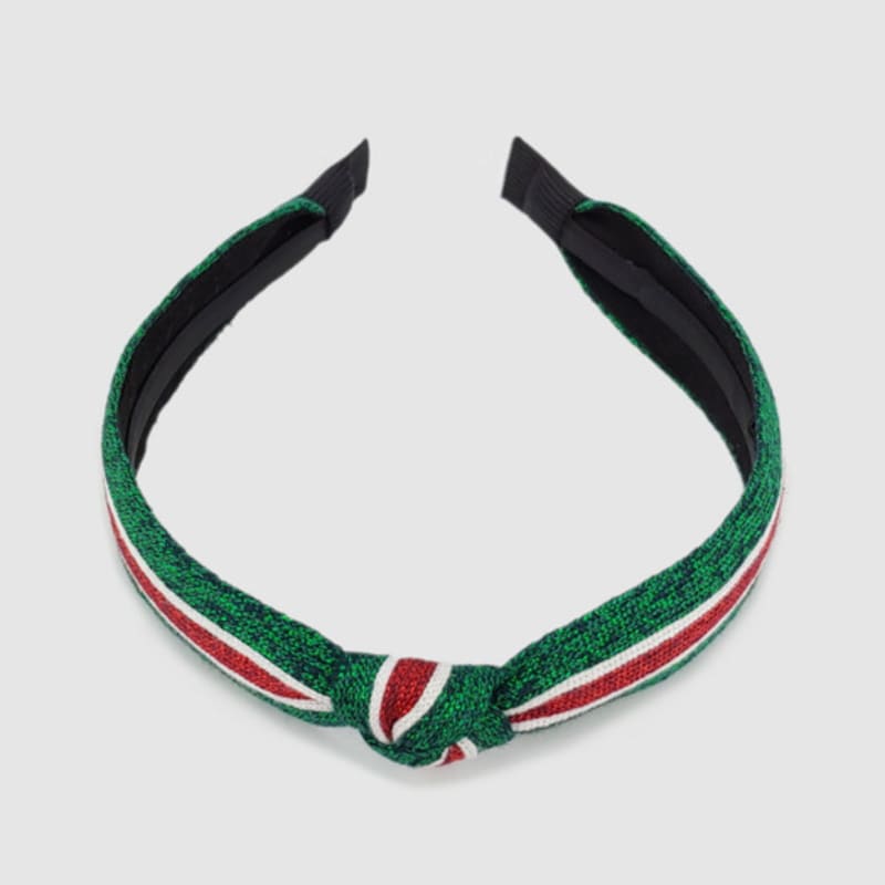 LALA Жемчужная вязаная повязка на голову зеленая