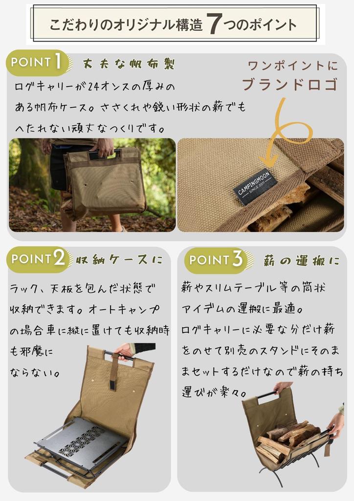 Сумка для переноски дров CAMPING MOON, Переноска для дров, Сумка для дров, для дровницы T-285, Холст, B-285