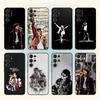 Чехол для телефона Michael Jackson для Samsung S26, S25, 24, 23, 22, 30, 21, 10, 9, Ultra, Plus, Lite, Черный Мягкий Чехол
