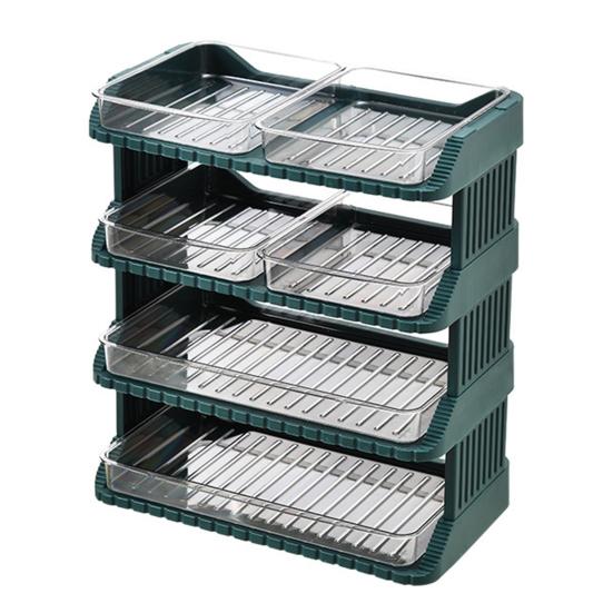 Detachable Preparation Tray Multi-layered Plastic Household Kitchen Preparation Shelf Cooking Supplies