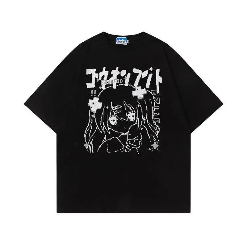 Oversized Tshirts Milk Sweet Print Shortsleeved Tshirt Wounisex Summer Anime Girl Sweet And Spicy Tshirt Short Sleeve Harajuku