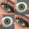 FUNSACHY 2pcs Colored Contact Lenses for Eyes Brown Color Makeup Contacts Lens Fashion Beautiful Cosmetic Gray Pupil Yearly Use