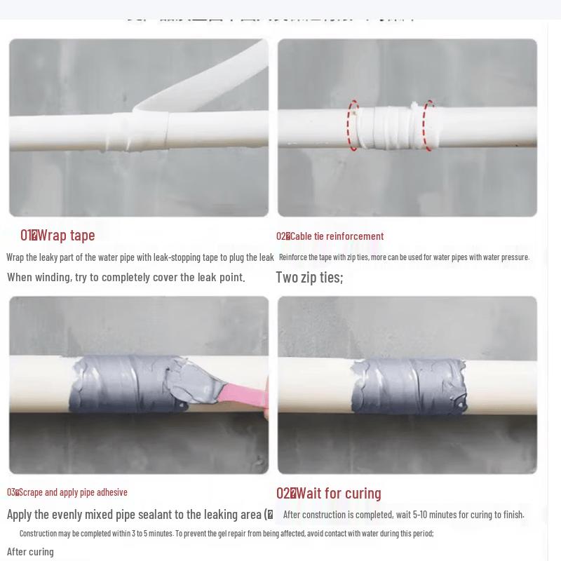 Allgll Push-On Water Pipe Leak Repair Sealant