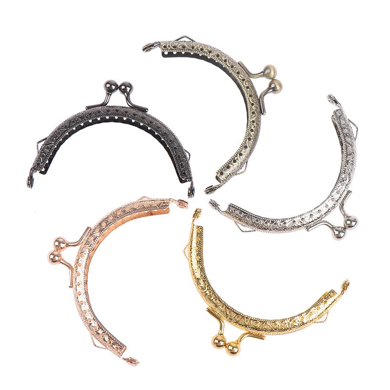 Круглый металлический каркас 8,5 см, кошелек с ручкой, клатч, сумка с застежкой, фурнитура для сумок