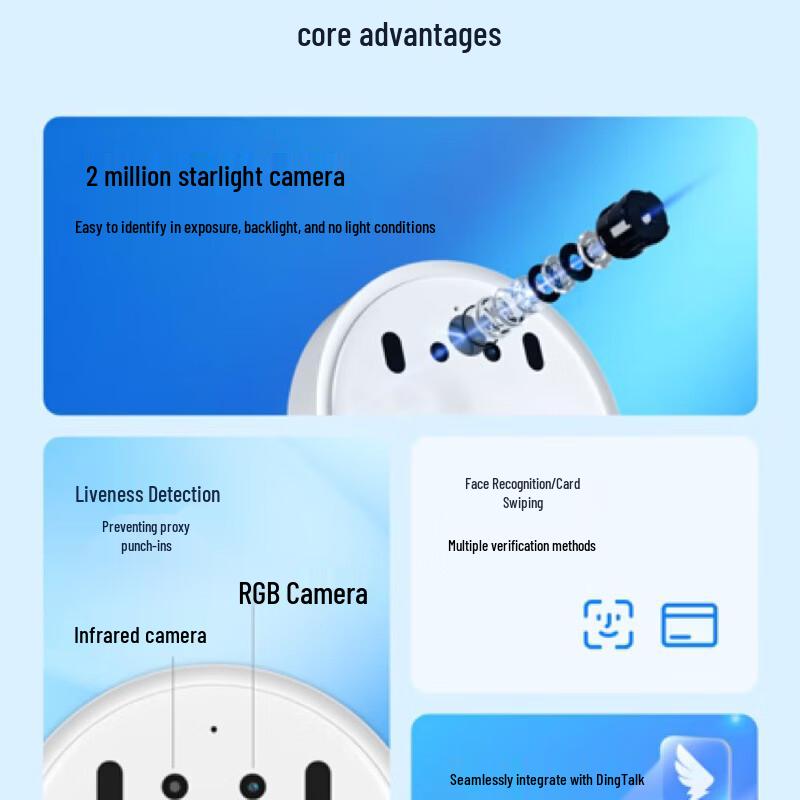 Терминал умного контроля доступа DingTalk Modian C5 вилка CN (адаптер в комплекте)