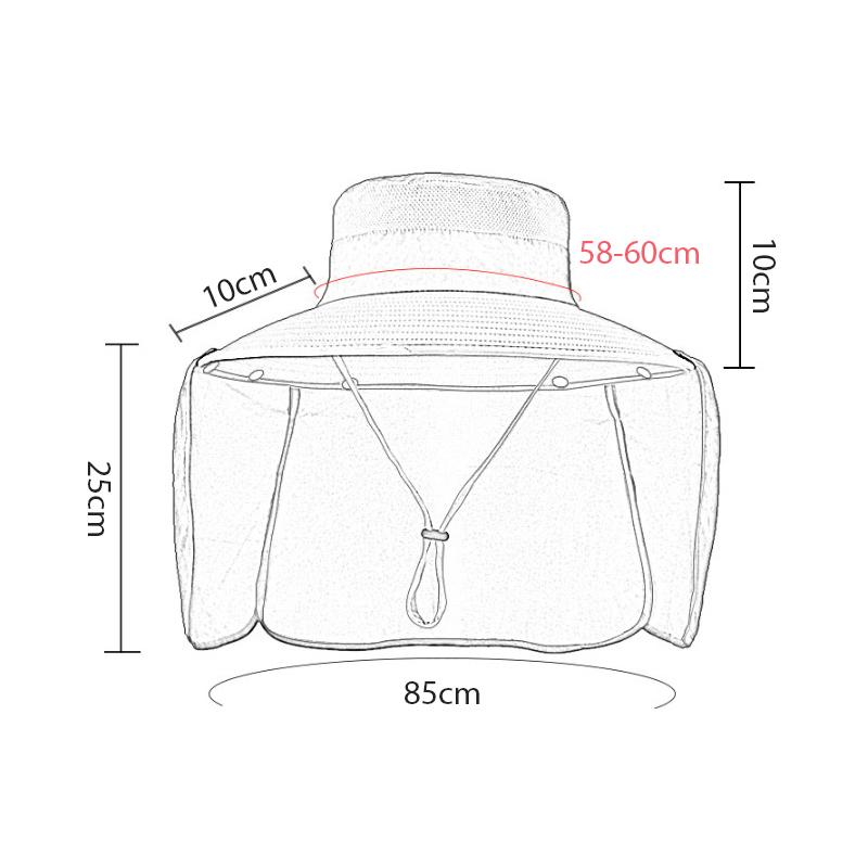 Летняя шляпа от солнца с двойной защитой от ультрафиолета для рыбалки, охоты, походов