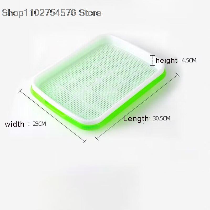 1set Sprout Dish Growing Pot Hydroponic Vegetable Beans Seeding Pot Household Plants Germination Tray Nursery With Lid Kits