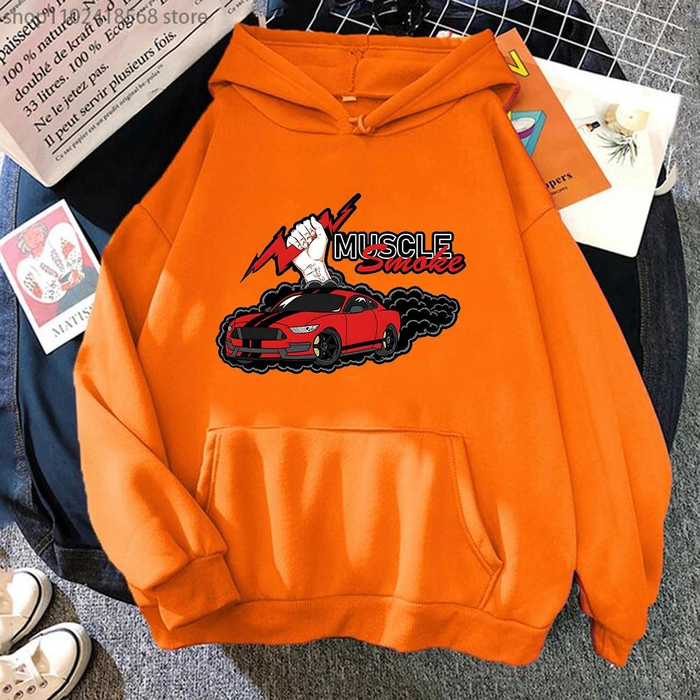Anime Initial D Hoodie Muscle Car Automotive Graphic Sweatshirts Streetwear Women Men Clothing Long Sleeve Clothes