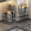 Mildew-Proof Kitchen Storage Rack Wall Mounted Cutlery Organizer Drain Rack  Kitchen Countertop