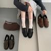 Retro British Thick Heel Small Leather Shoes 2025 Autumn New Round Head Loafers Soft Sole Single Shoes