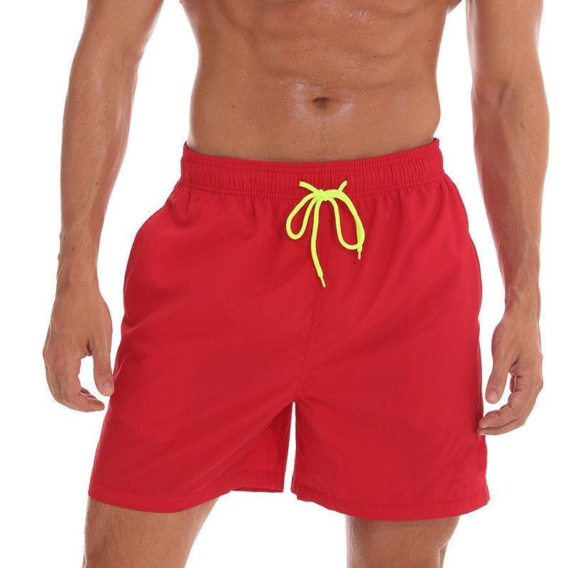Men's Casual Shorts Solid Color Simple Waterproof Beach Shorts Men’s