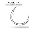 Fishing Hook 1/0 2/0 3/0 4/0 5/0# Saltwater Jig Hook Two Single Barbed Trolling Fishing Jig Fishing Hook