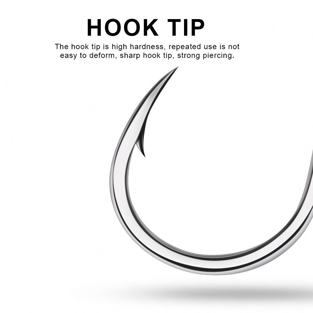 Fishing Hook 1/0 2/0 3/0 4/0 5/0# Saltwater Jig Hook Two Single Barbed Trolling Fishing Jig Fishing Hook