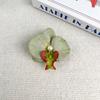 Women Korean Cloth Floral Pearl Hair Clip Sweet Phalaenopsis Flower Hairpin Female Headdress