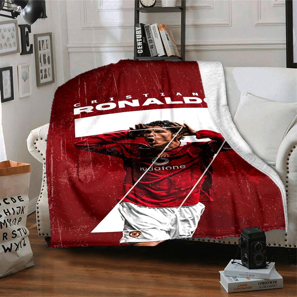 Soccer Player Action Blankets Flannel Printed Breathable Warm Throw Blanket for Home Office Bedspreads 0708a147
