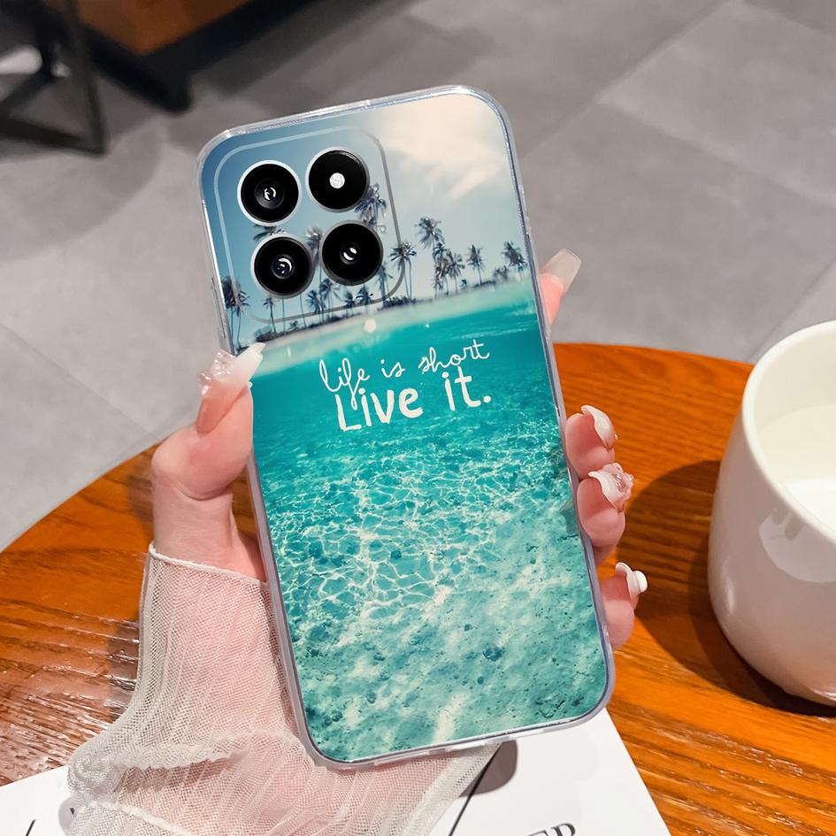 Чехол для телефона для Xiaomi Poco X6 F5 14 Pro C50 C51 Capa с фруктовым узором Высокое качество ТПУ Мягкий силиконовый противоударный прозрачный бампер для Xiaomi Shell