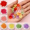 30Pcs 14mm Acrylic Fresh Frosted Small Flower Beads For Earrings Keychain Bracelet Necklace Making DIY Jewelry Accessories