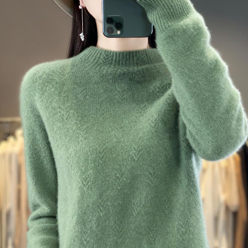 Женский кашемировый свитер Qinghe кашемир 30% кашемир 70% шерсть осенне-зимний пуловер теплый и модный