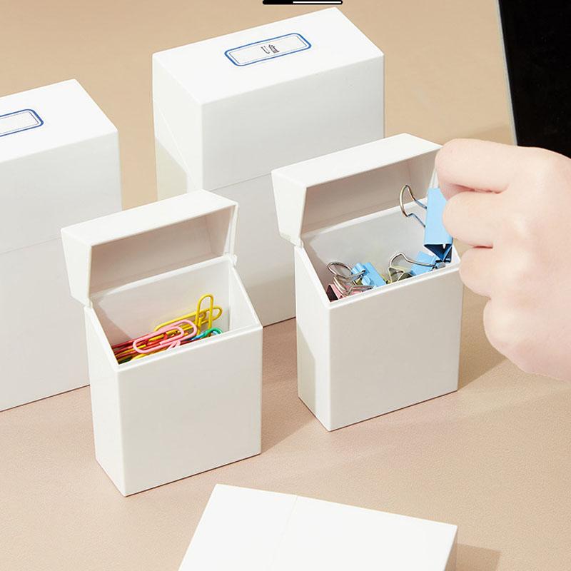 Откидная крышка настольный ящик для хранения Белый Мини Idol фотокарточка оранжерейный Маленький канцелярский контейнер для таблеток Rawer сортировочный органайзер