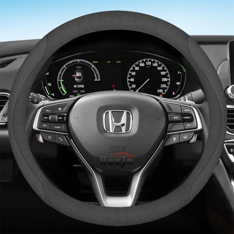 Leather Car Steering Wheel Cover Honda Jazz CRV Pilot HRV ZRV Accord City Civic 2022 2023 2024 2025 2026 Accessories RB6