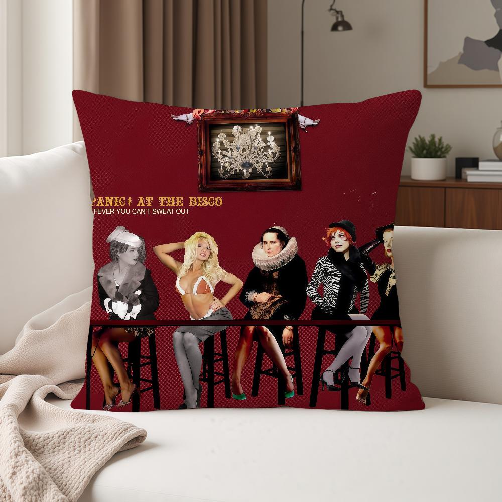 Rock Band Ppanic At The Ddisco Pillow Case Suitable For Bedrooms Living Rooms Cars Home Decoration