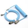Механическая клавиатура Авиационный штекер Спиральный USB Type-C кабель Металлический пилотный разъем Игровой GX16 USB кабель для клавиатуры Аксессуары для клавиатуры