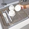Сливная полка для раковины из нержавеющей стали, устойчивая к коррозии, складная конструкция, сушилка для посуды, многофункциональный кухонный держатель