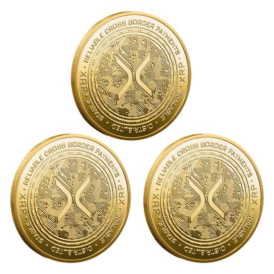 Памятная монета XRP Coin Символ финансовых инноваций Монета XRP Ethereum, выделяющая ведущие цифровые монеты Подарок для энтузиастов Образовательный