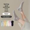 5 Pairs of Women's Summer Thin Pure Cotton Sweat Absorbing Anti Odor Anti Bacterial Mesh Socks