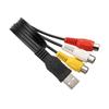 30cm M/F HDTV TV AV Cord Converter Cable Video Adapter USB Male To 3-RCA Female