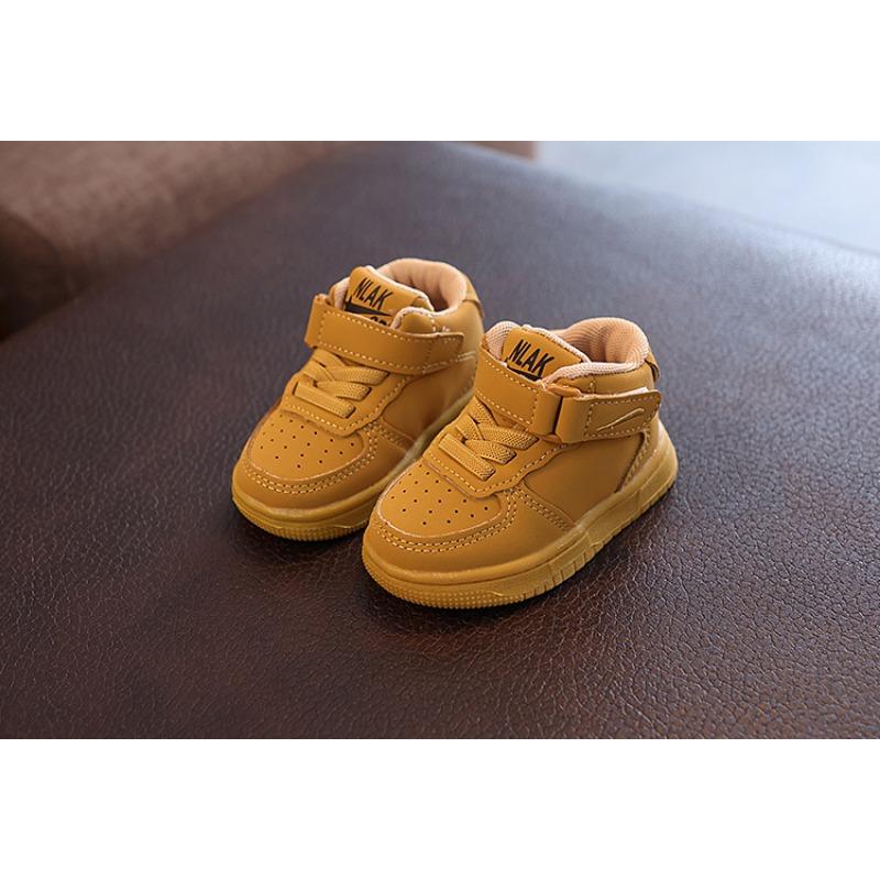 Новые осенние туфли для девочек и мальчиков, мягкие белые туфли с мягкой подошвой, дышащие, повседневные спортивные туфли на липучках Tide