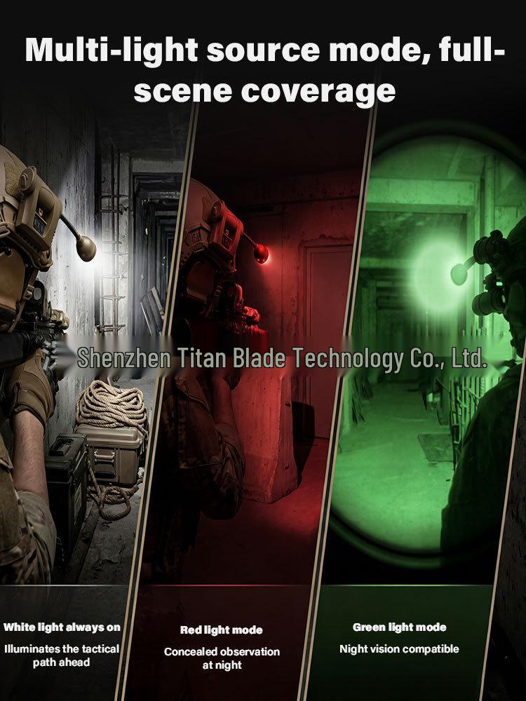 MPLS Three-Speed Tactical Helmet Light - Adjustable Light Colors