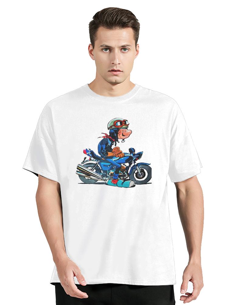 Мотоциклетная Модная Футболка Гастон Лагафф Комиксы Мужская Графическая Хлопковая Уличная Одежда Футболка Одежда Футболка Оверсайз Топы Футболки