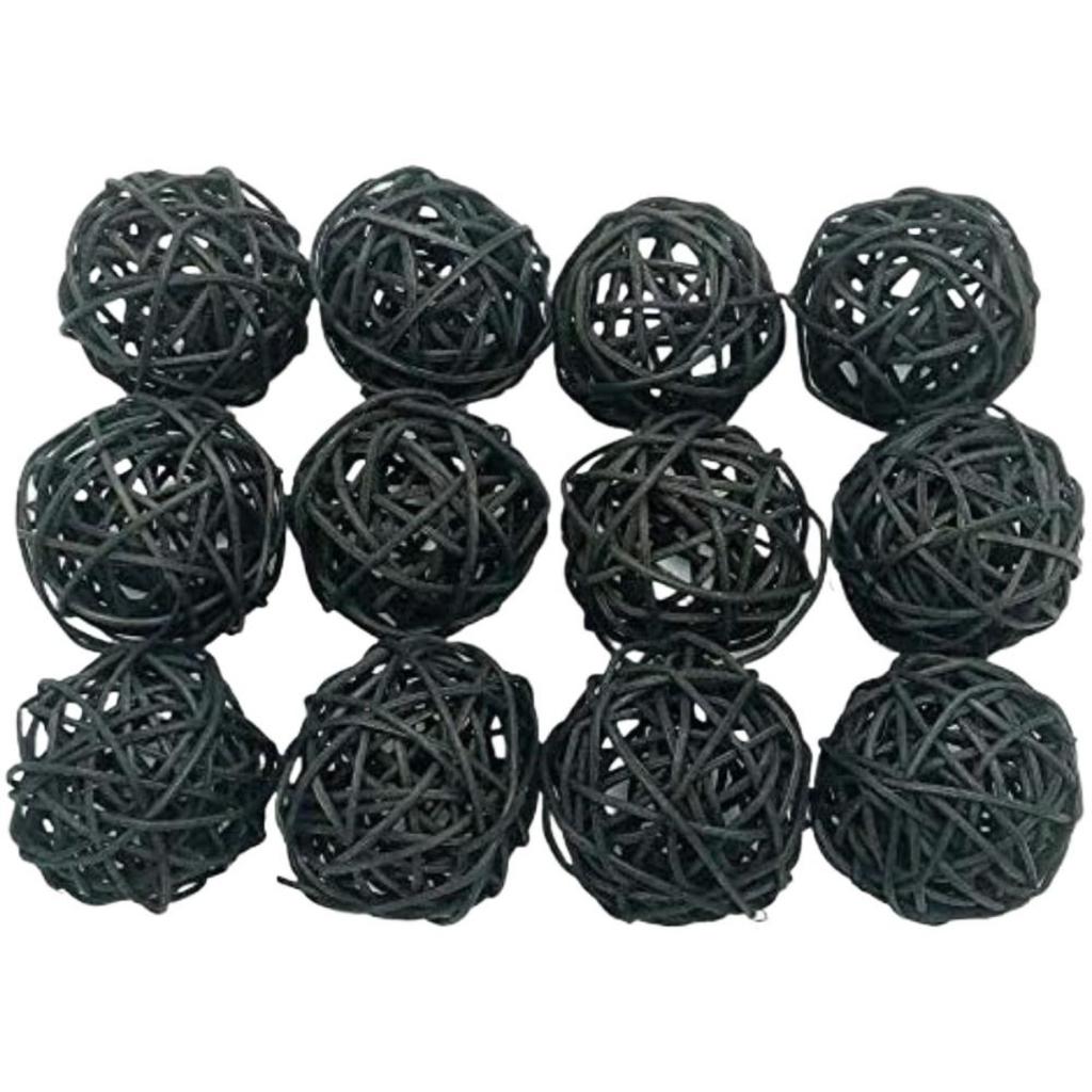 24Pcs Decorative Balls Wicker Rattan Balls 5CM for Vase Fillers Wedding Garden Hallway Party