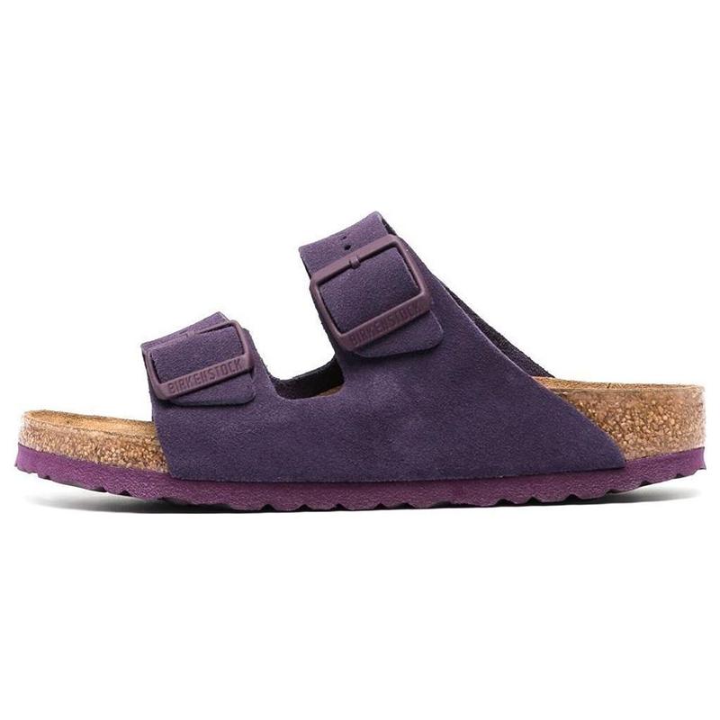 Birkenstock Сандалии Arizona с мягкой стелькой из замшевой кожи узкого кроя 'Wine' Женские 1021265