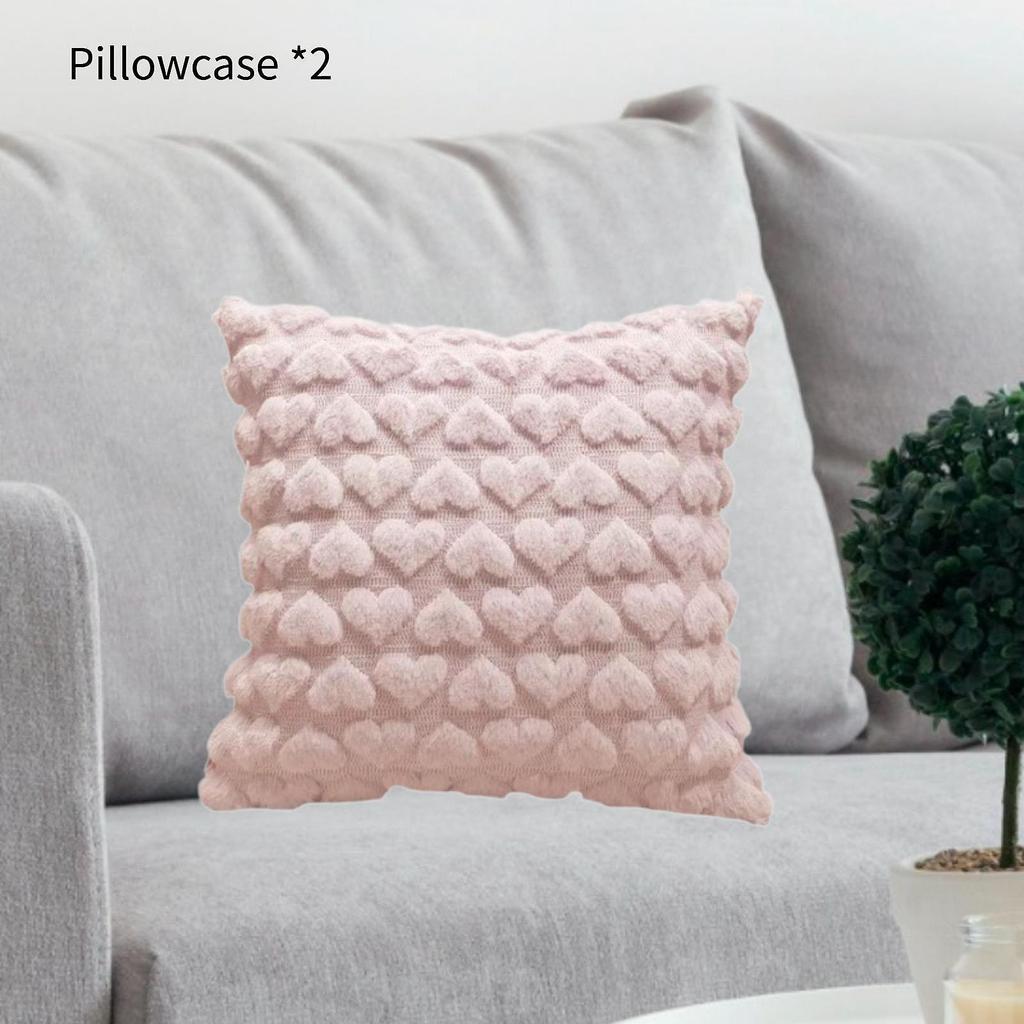 2Pcs Plush Pillow Covers Multipurpose Compact Supplies Pillowslip Throw Pillow Cover for Bed Bedroom Living Room Chair Couch