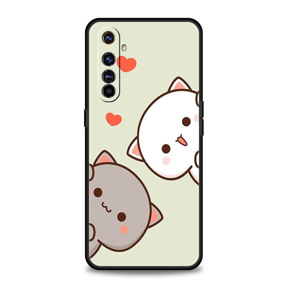 Чехол для телефона Кот Персик и Гома для Realme 8 9 Pro Plus 8i 9i 6 7 GT2 C21 C25 C3 C11 11 Pro 5G Plus Ударопрочный Силиконовый Чехол Сумки