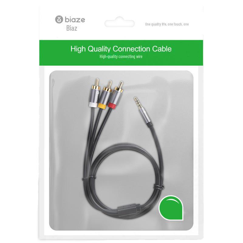 Biaz 1,5 м 3-в-1 AV Композитный Аудио/Видео Кабель, 3,5 мм на Тройной RCA