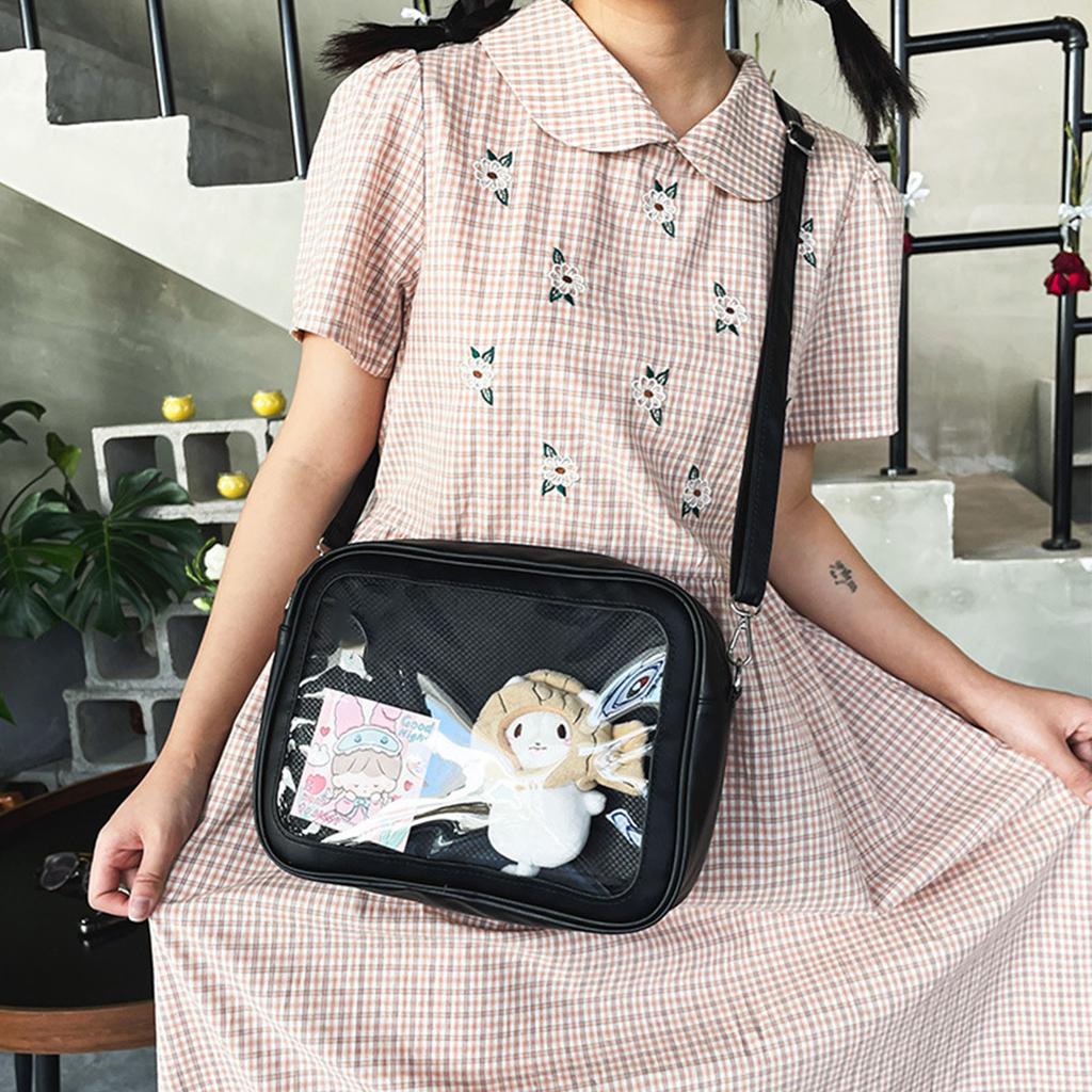 Роскошная сумка Pu Ita Crossbody для женщин, милые сумки Lolita, симпатичная прозрачная сумка через плечо в стиле кармана