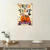 Двусторонняя плоская настенная табличка 'Trick or Treat Candy Stop Sign' 20x30 см, устойчивая к ржавчине и выцветанию, для декора спальни, офиса