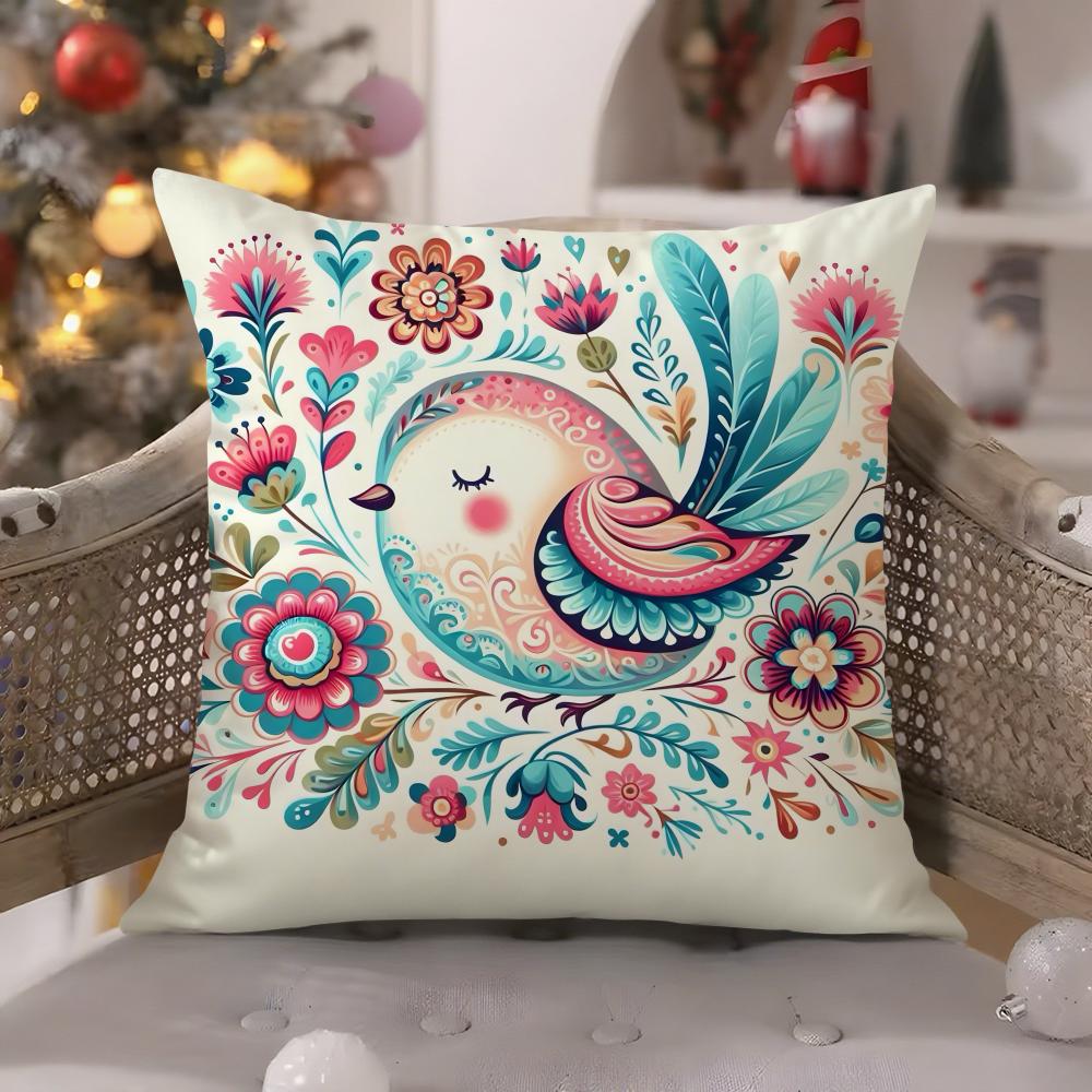 Natural floral colors animal prints Pillow Case Comfort Sofa Bed Silky elegant Invisible zipper Decorative cushion cover
