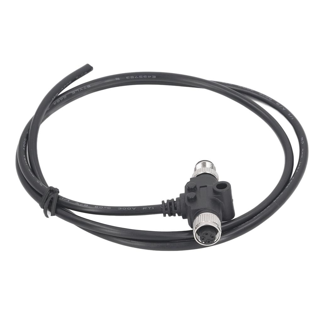 4-контактный разъем M12 с проводом длиной 1 метр IP67 водонепроницаемый T-образный электрический авиационный штекер 4A 250VAC