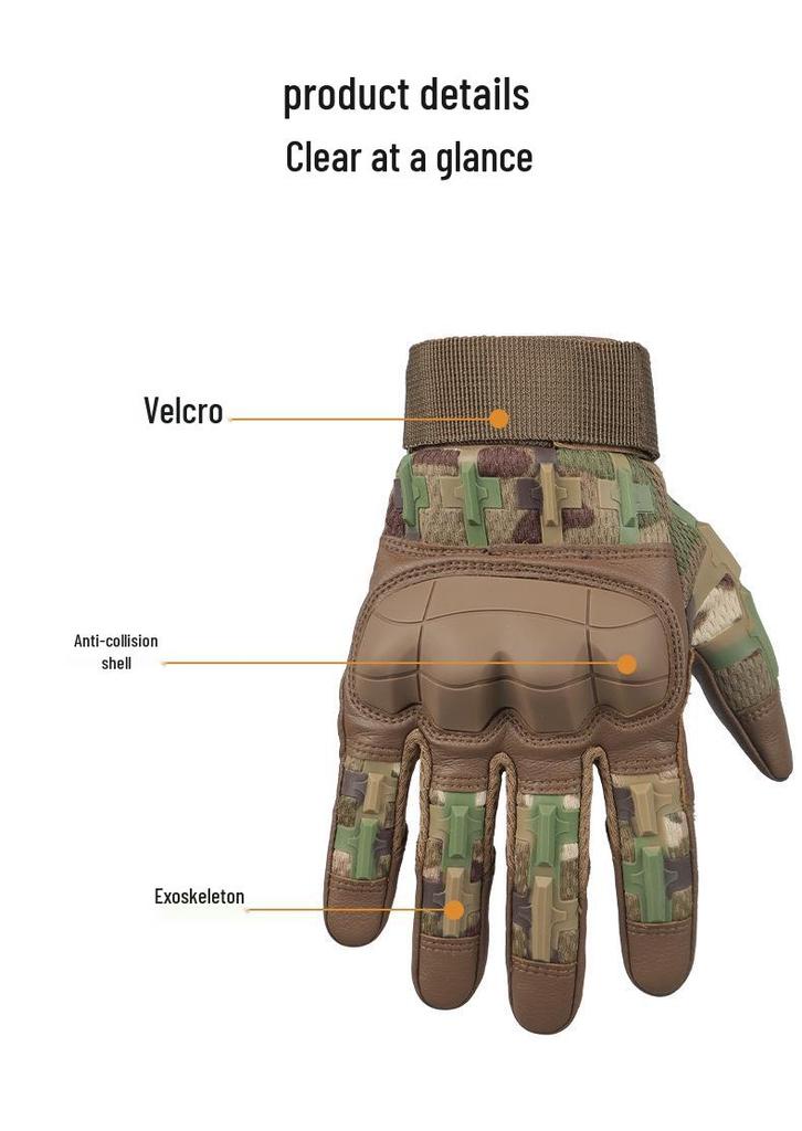 Tactical Non-slip Wear-resistant Touchscreen Cycling Gloves with Full-Finger Protection