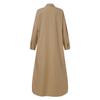 European and American Solid Color Lapel Long Sleeve Simple Loose Casual Long Shirt Dress Cardigan Casual Dresses