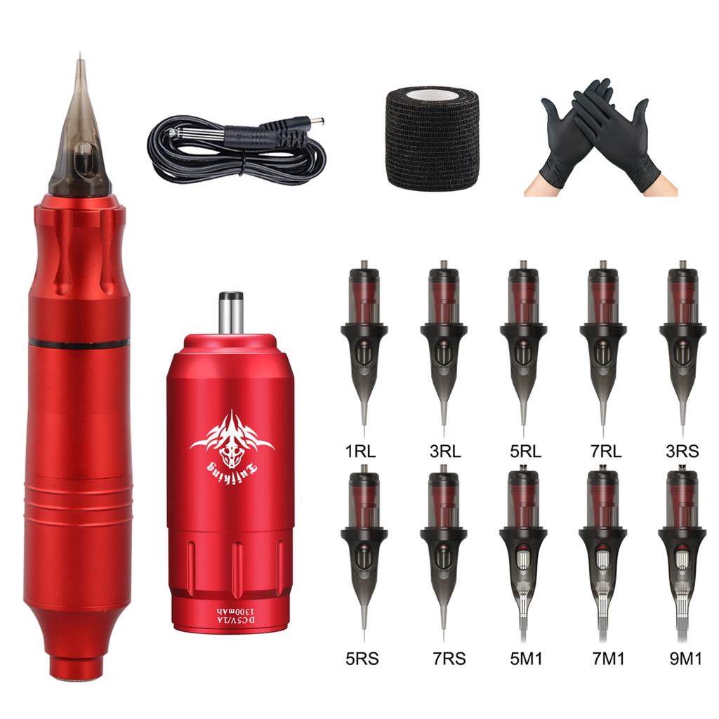 Беспроводной комплект машинки для татуировки, съемный блок питания постоянного тока, режущий провод и дым-машинка «все в одном»