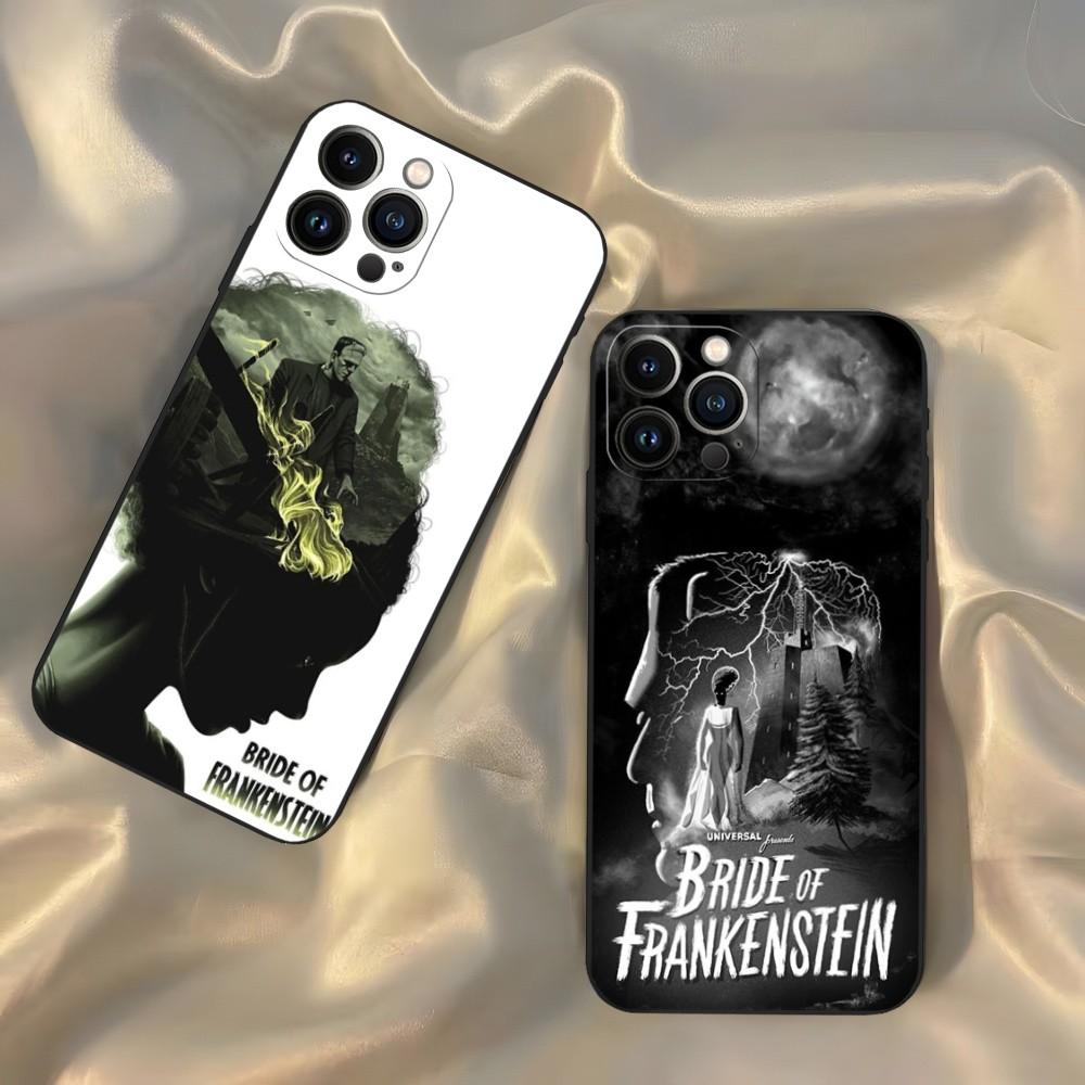 Bride Of Frankenstein Phone Case for Iphone 15 14 13 12 11 Pro Max Xr X Xs Mini 8 Plus SE 2022 Black Soft Silicone Cover