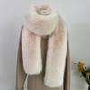Fashionable 180cm Fake Fur Long Scarf Soft Fur Decor Winter Fluffy Scarf Thick Ladies Neck Warmer Scarves Outdoor