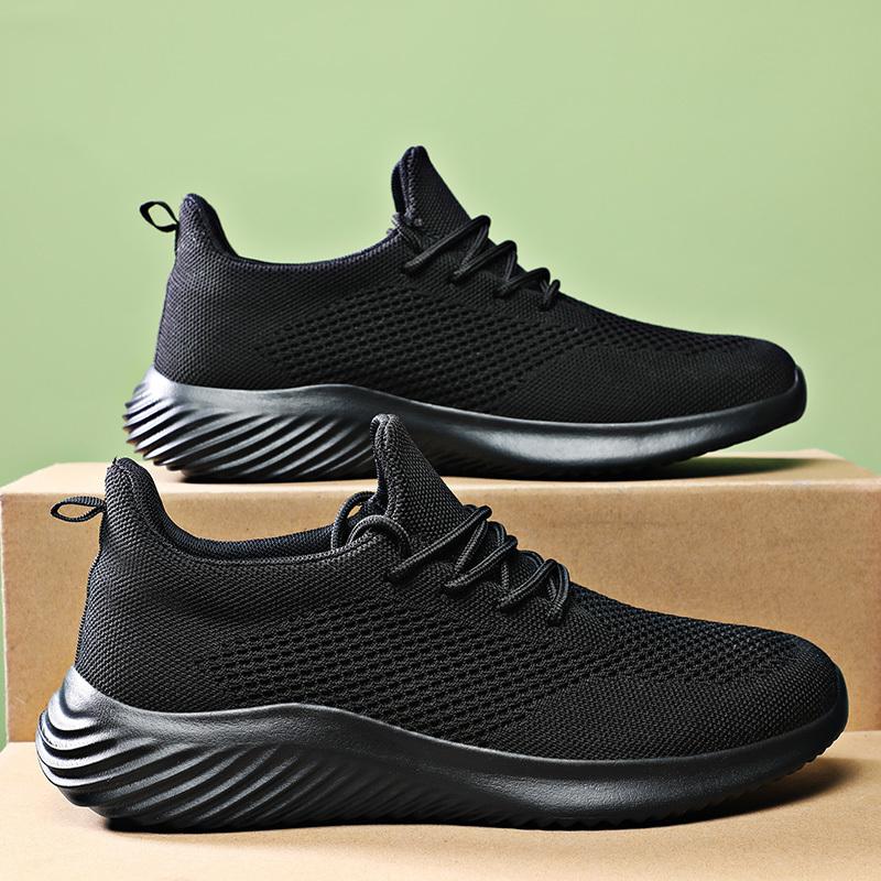 2022 Summer Men Shoes Sneakers Mans Casual Shoes Man Breathable Knit Sneakers Fashion Lightweight Mesh Walking Shoes Large Size